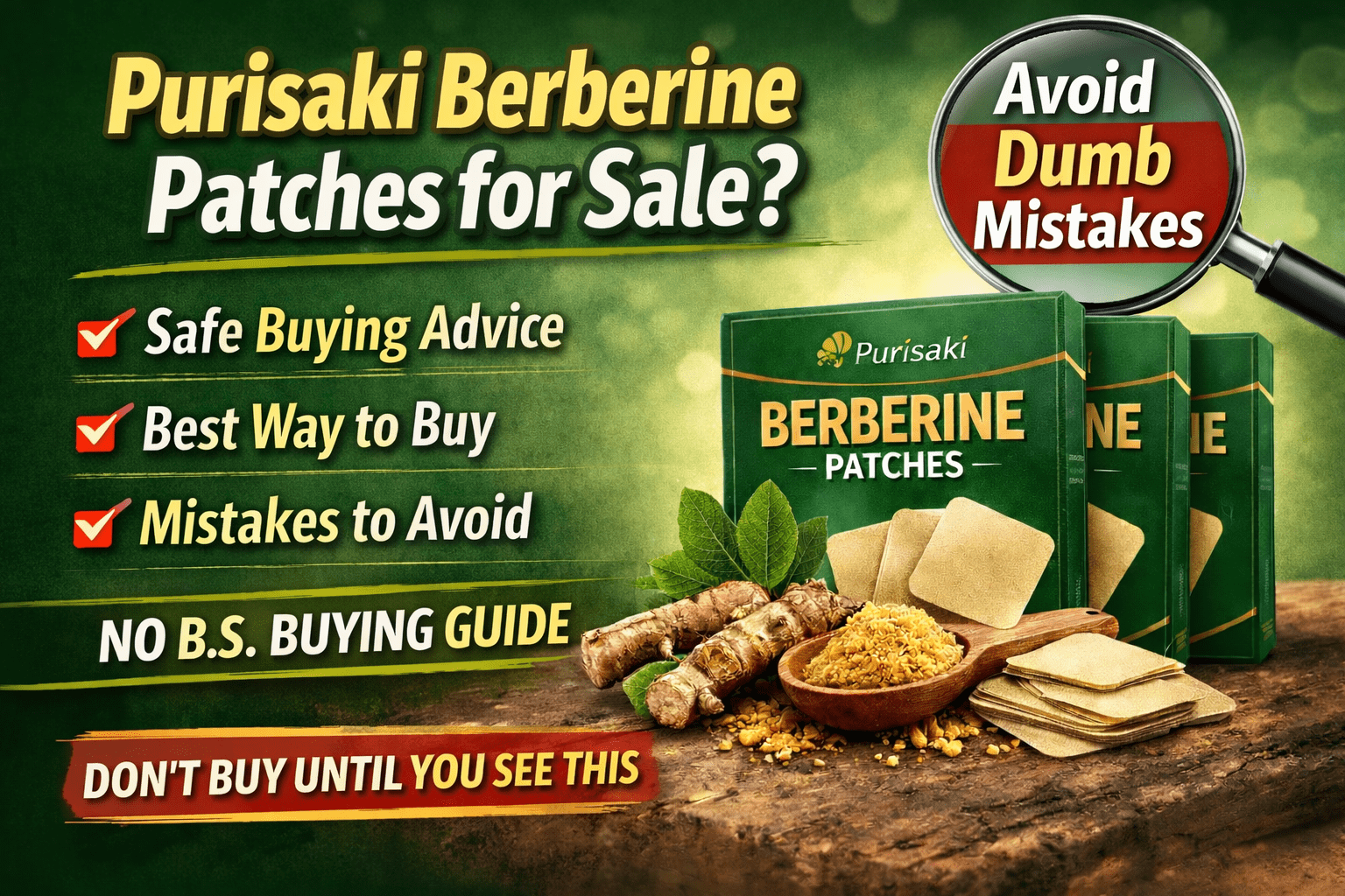 Purisaki berberine patches for sale IMAGE
