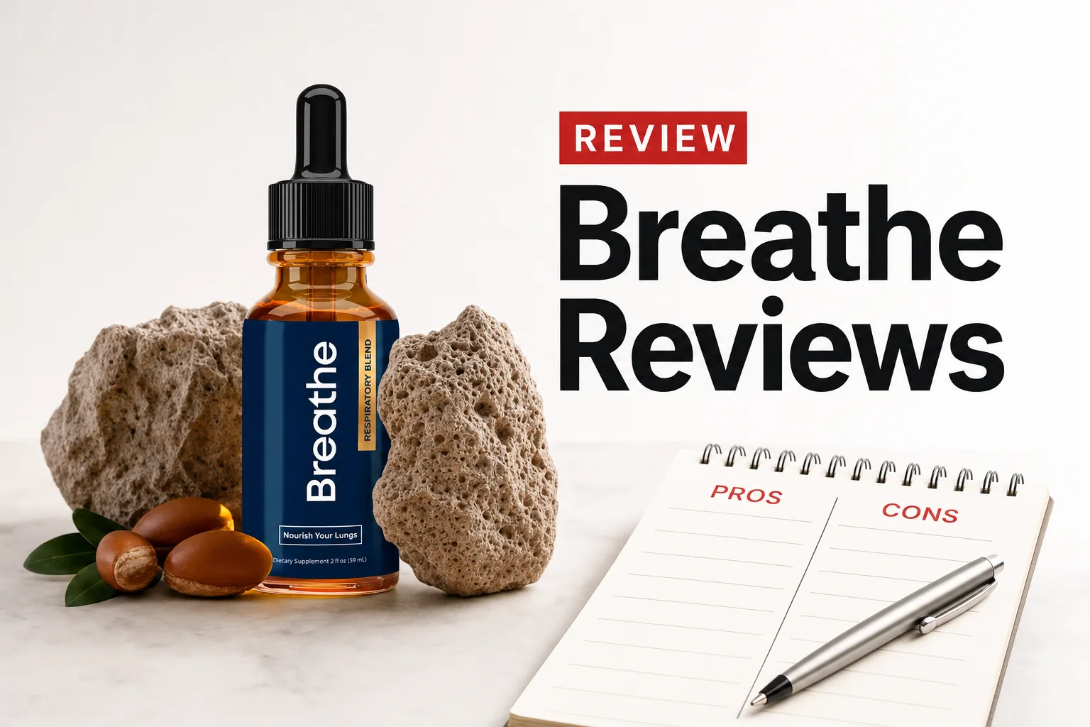 breathe reviews thumbnail featuring official bottle and bold title text
