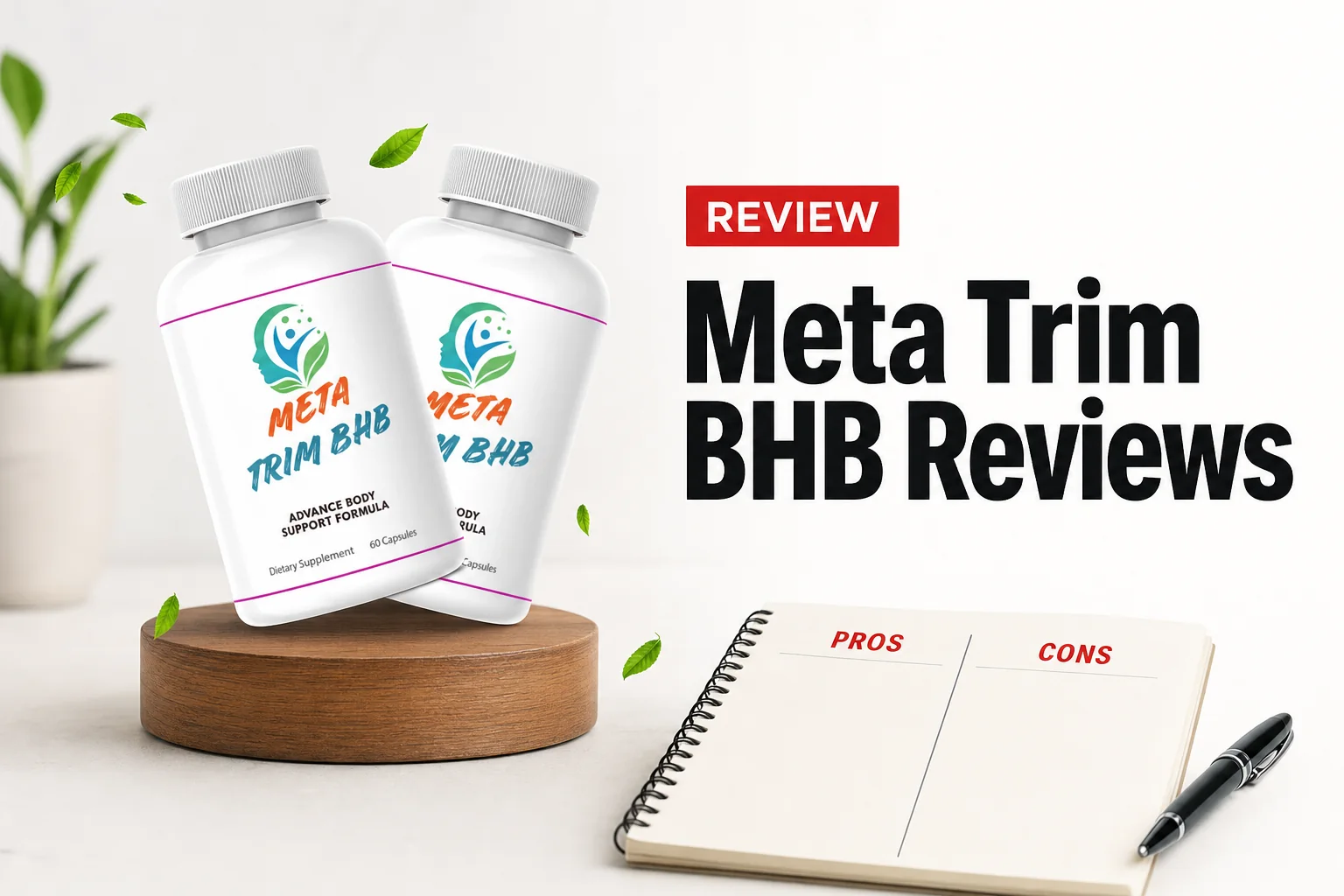meta trim bhb reviews review thumbnail with Meta Trim BHB bottle and US-inspired clean headline area.