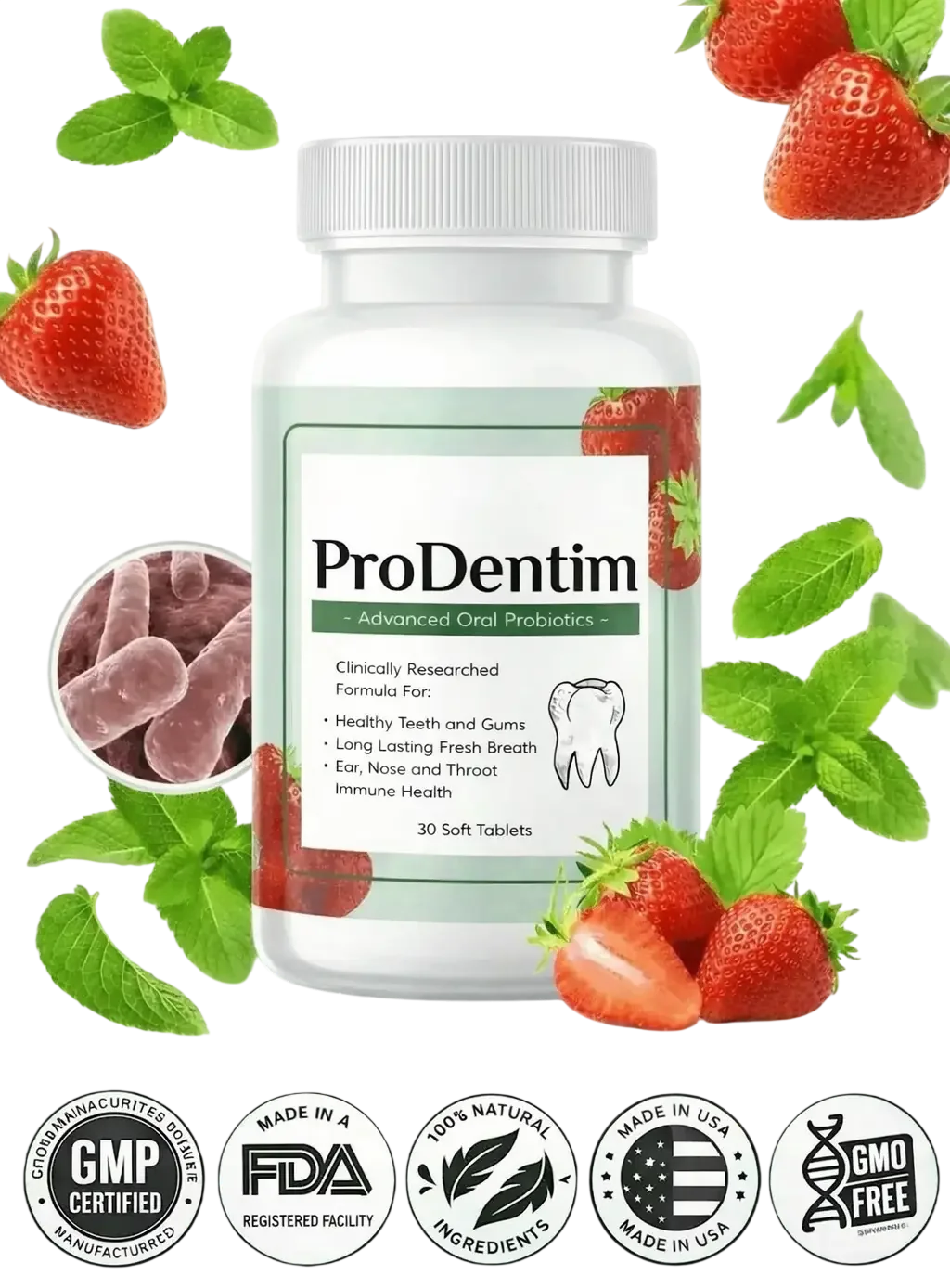 prodentim chewable tablets reviews: product close-up