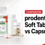 prodentim soft tablets vs capsules review thumbnail featuring the official ProDentim soft tablets bottle, headline, and honest review highlights